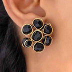 Black Crystal Set of Necklace and Earring (Pack of 1)