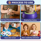 Kids Pottery Wheel Battery Operated Pottery Making Machine Painting Kit