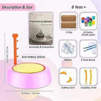 Kids Pottery Wheel Battery Operated Pottery Making Machine Painting Kit