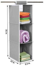 Cloth Organizer - Hanging 3 Shelves Wardrobe Organizer
