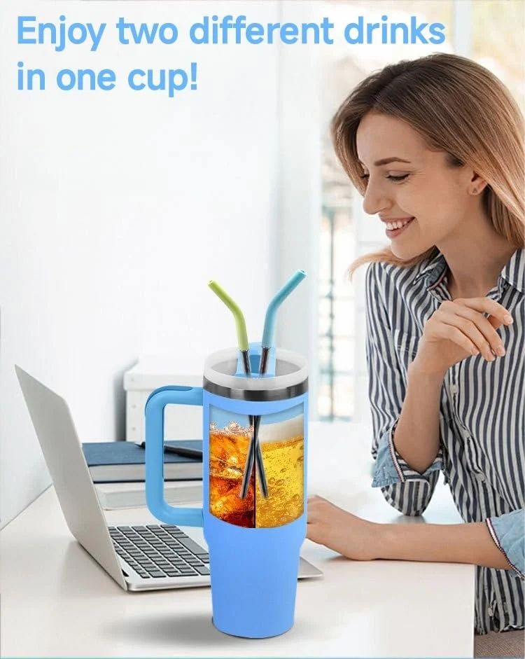2 in 1  DRINK  SEPERATOR TUMBLER DRINK DIVIDER
